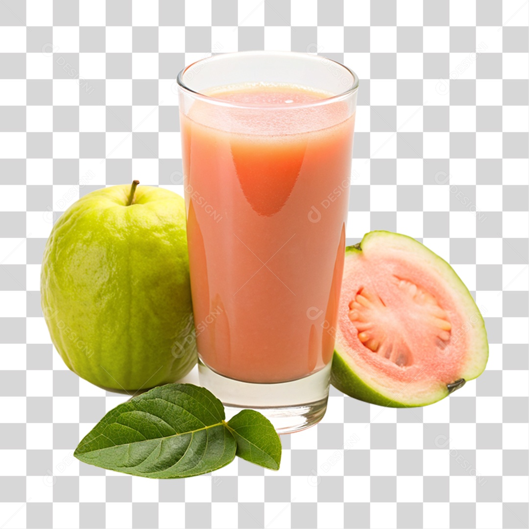 Copo de Suco de Goiaba PNG Transparente