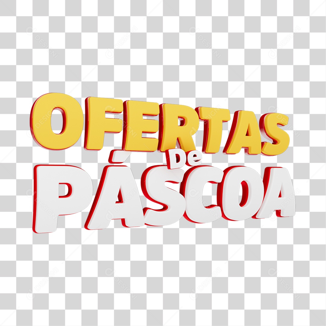 Selo 3D Oferta de Páscoa PNG Transparente Sem Fundo