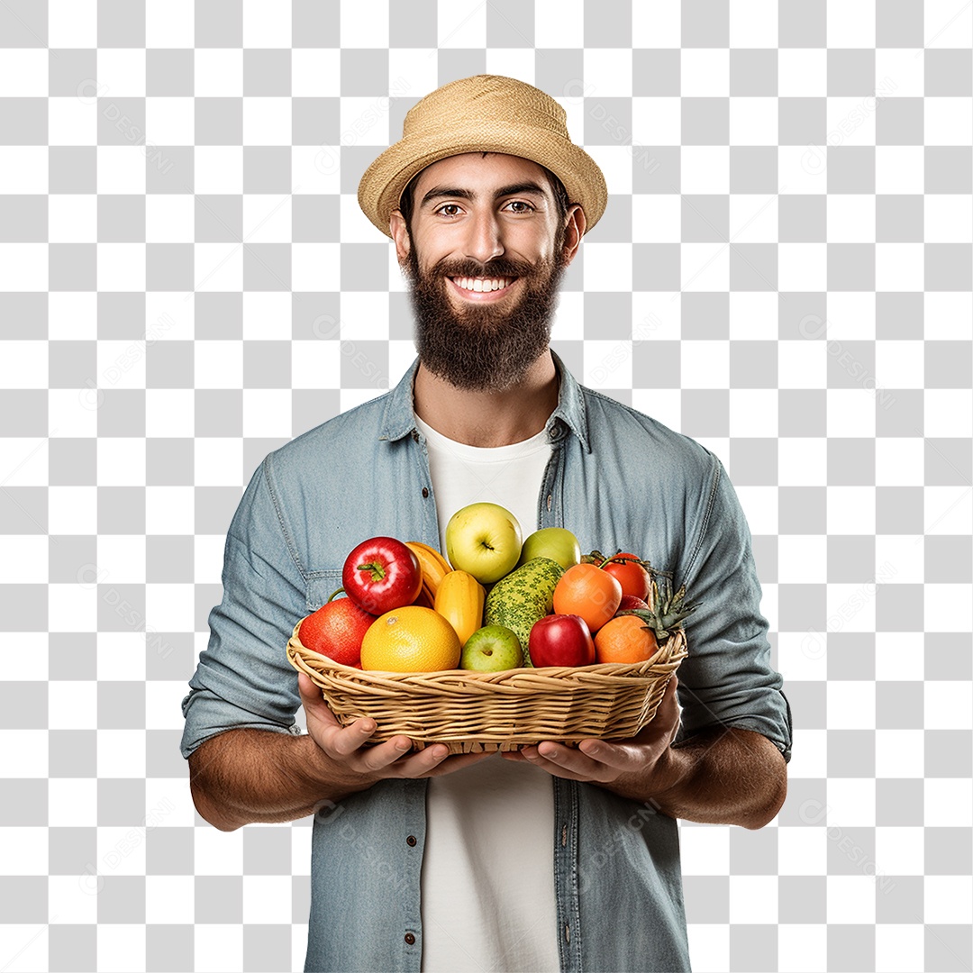 Cliente com Cesta de Compras PNG Transparente