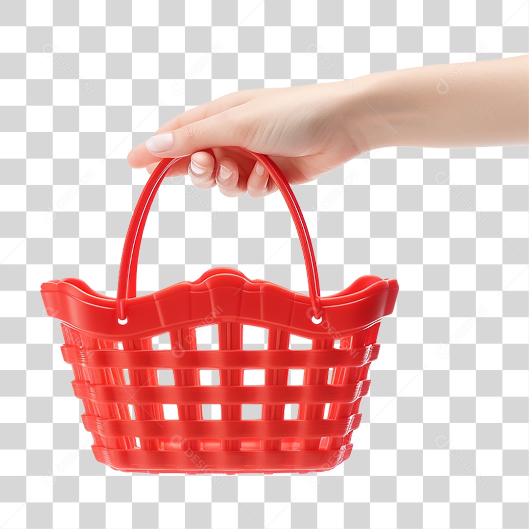 Elemento 3D Cesta de Compras PNG Transparente