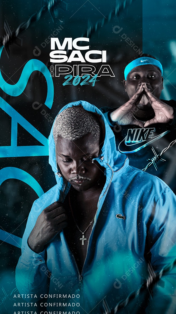 Story Flyer Mc Saci Pira 2024 Show Social Media PSD Editável