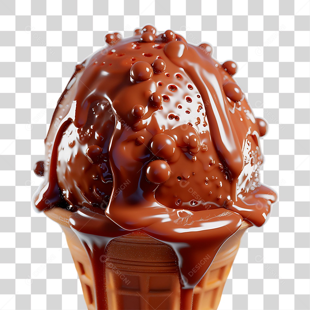 Sorvete de Chocolate PNG Transparente