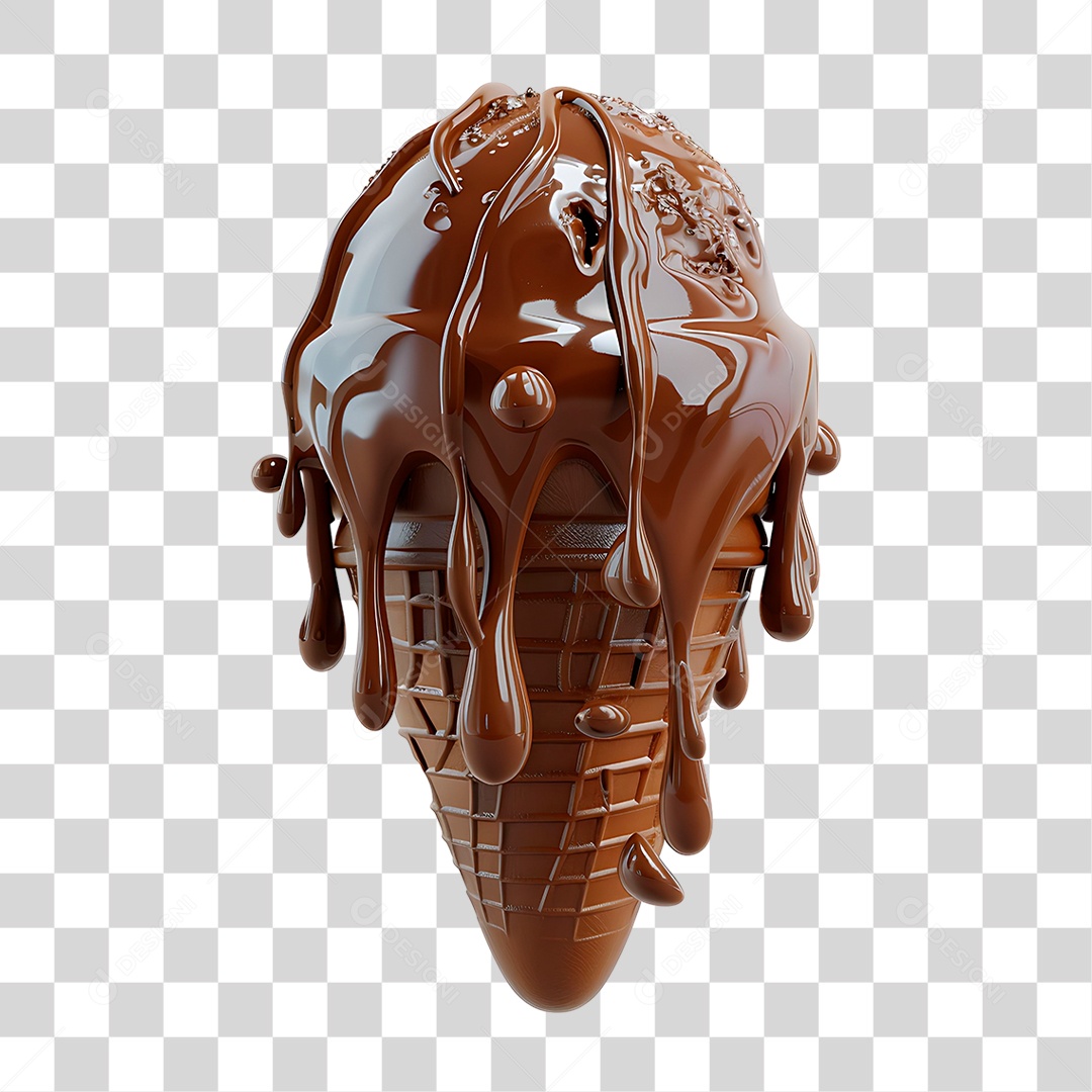 Sorvete de Chocolate PNG Transparente