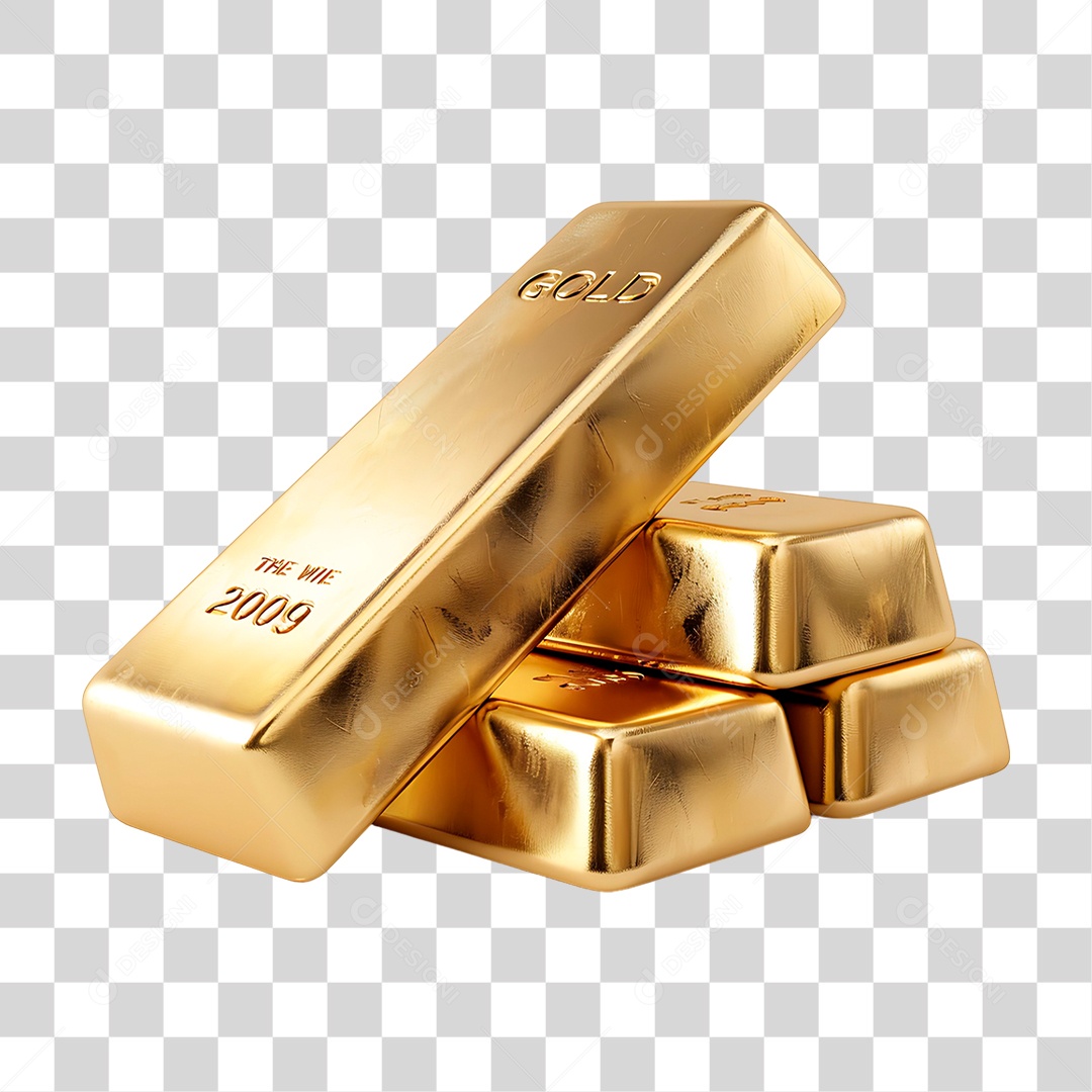 Barras de Ouro PNG Transparente