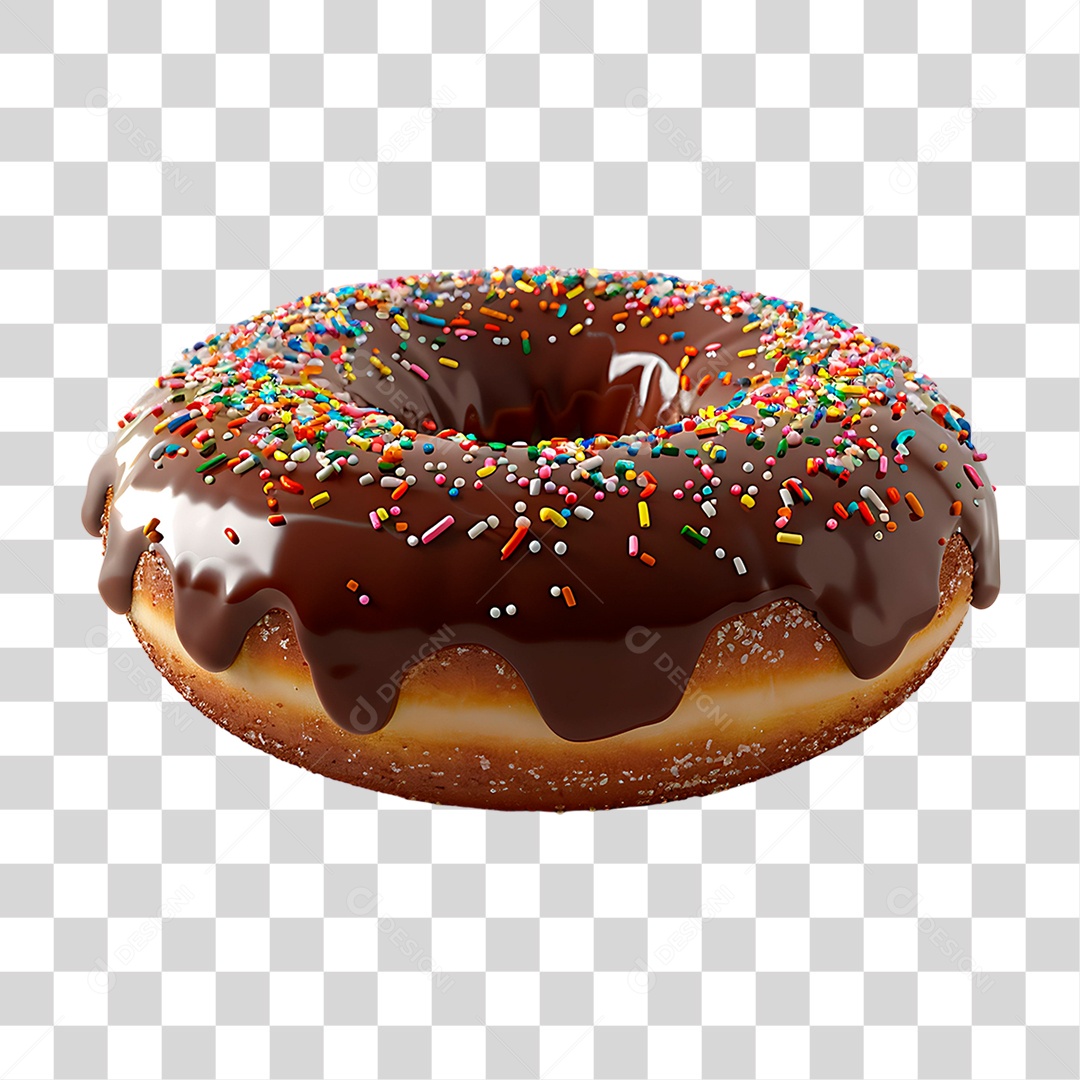Rosquinha de Chocolate PNG Transparente