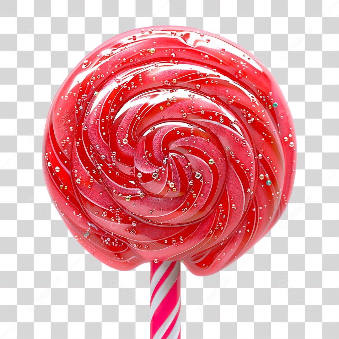 Pirulito Vermelho PNG Transparente