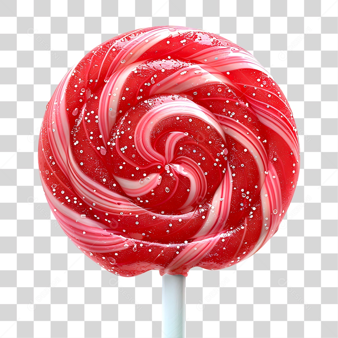 Pirulito Vermelho PNG Transparente