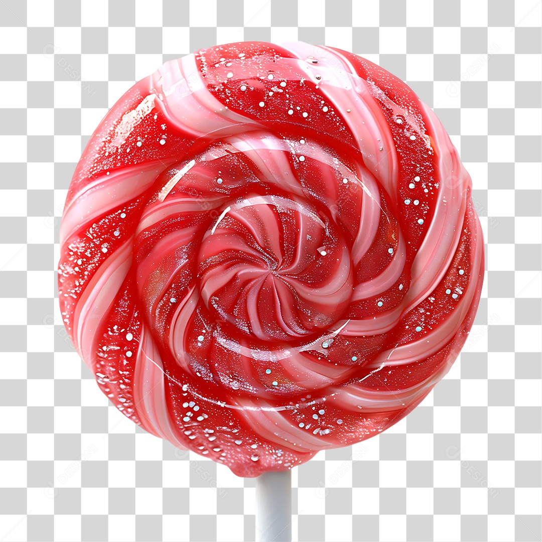 Pirulito Vermelho PNG Transparente