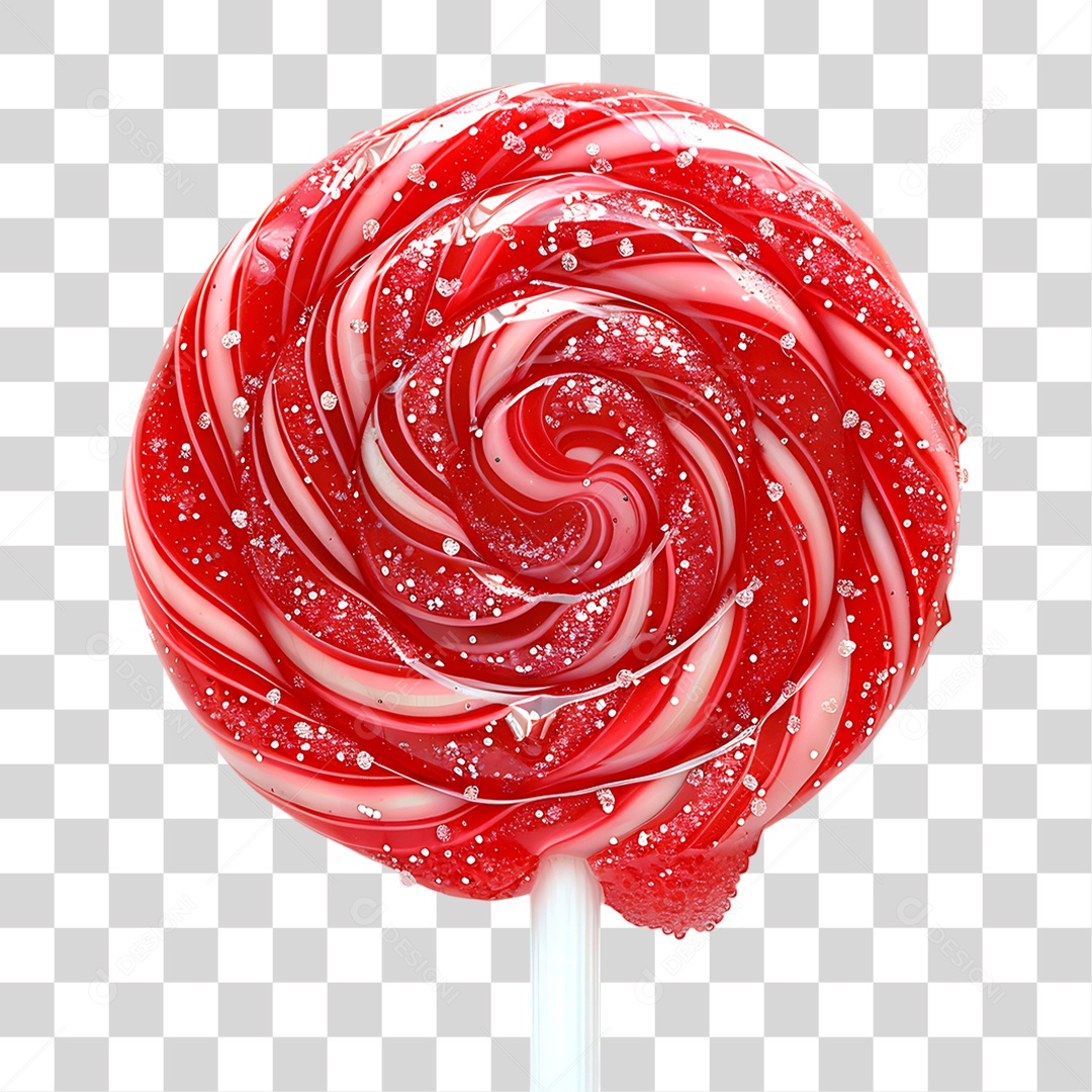 Pirulito Vermelho PNG Transparente