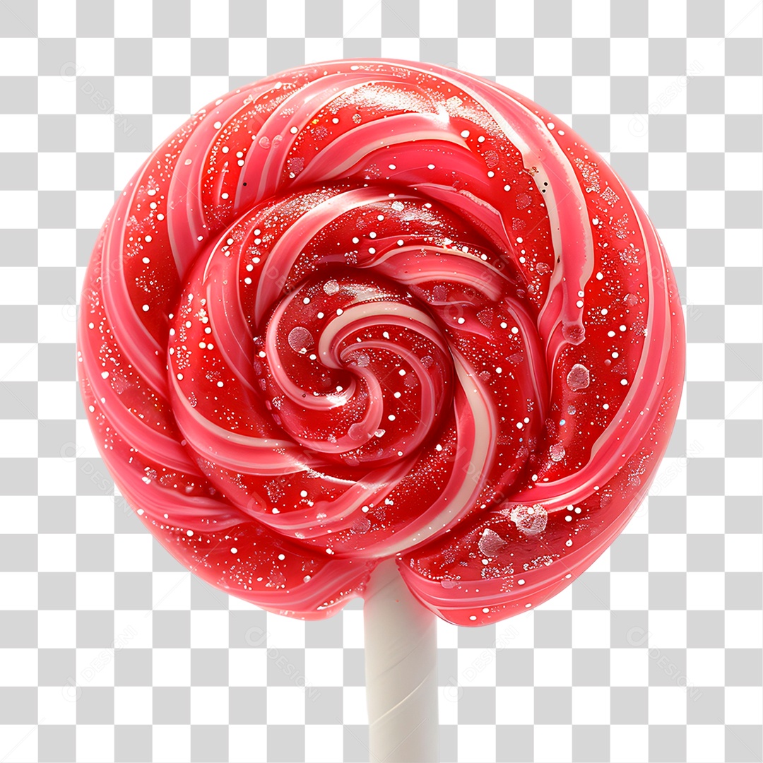 Pirulito Vermelho PNG Transparente