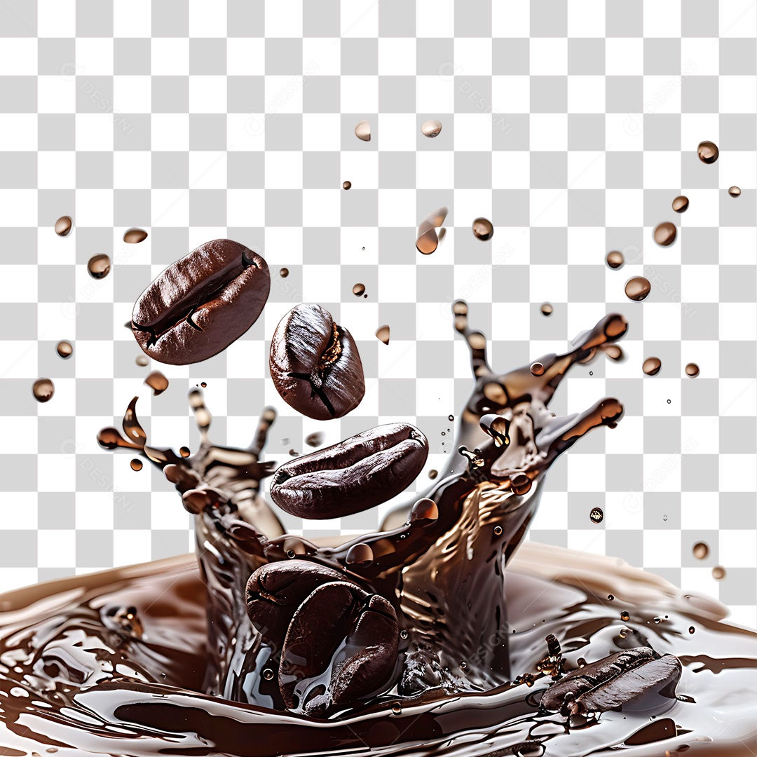 Splash de Café PNG Transparente