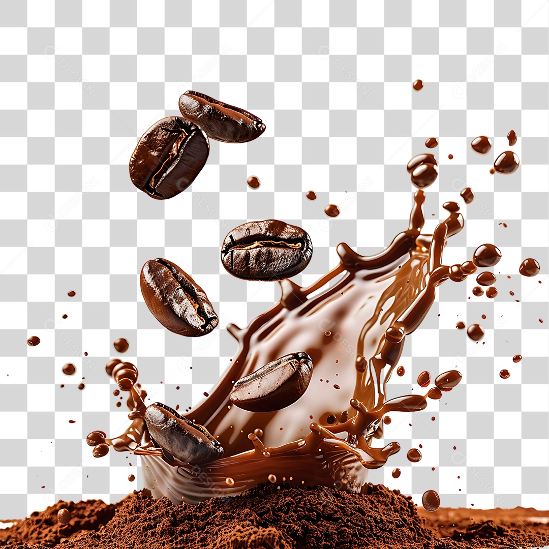Splash de Café PNG Transparente