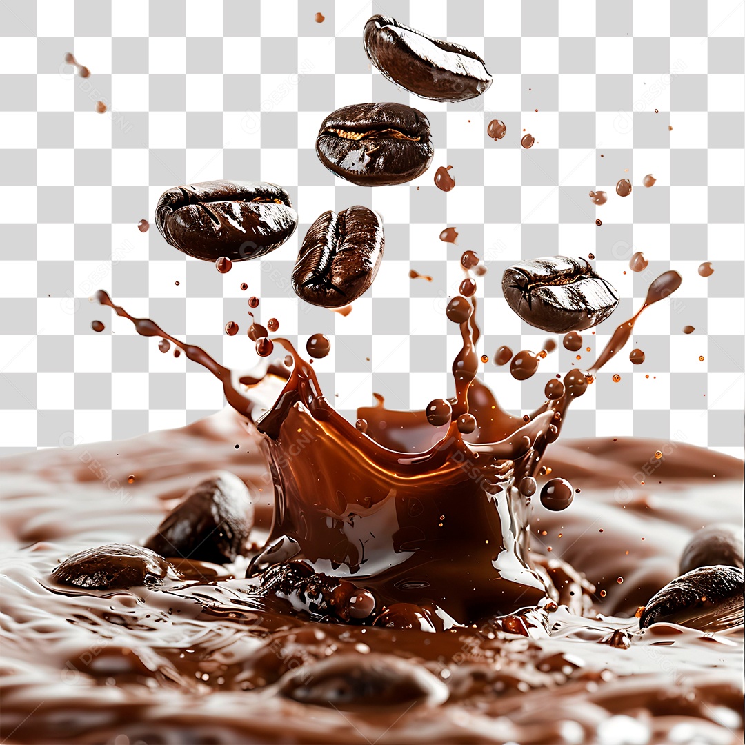 Splash de Café PNG Transparente