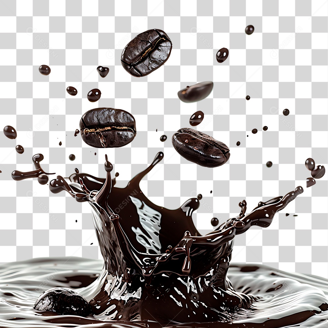 Splash de Café PNG Transparente