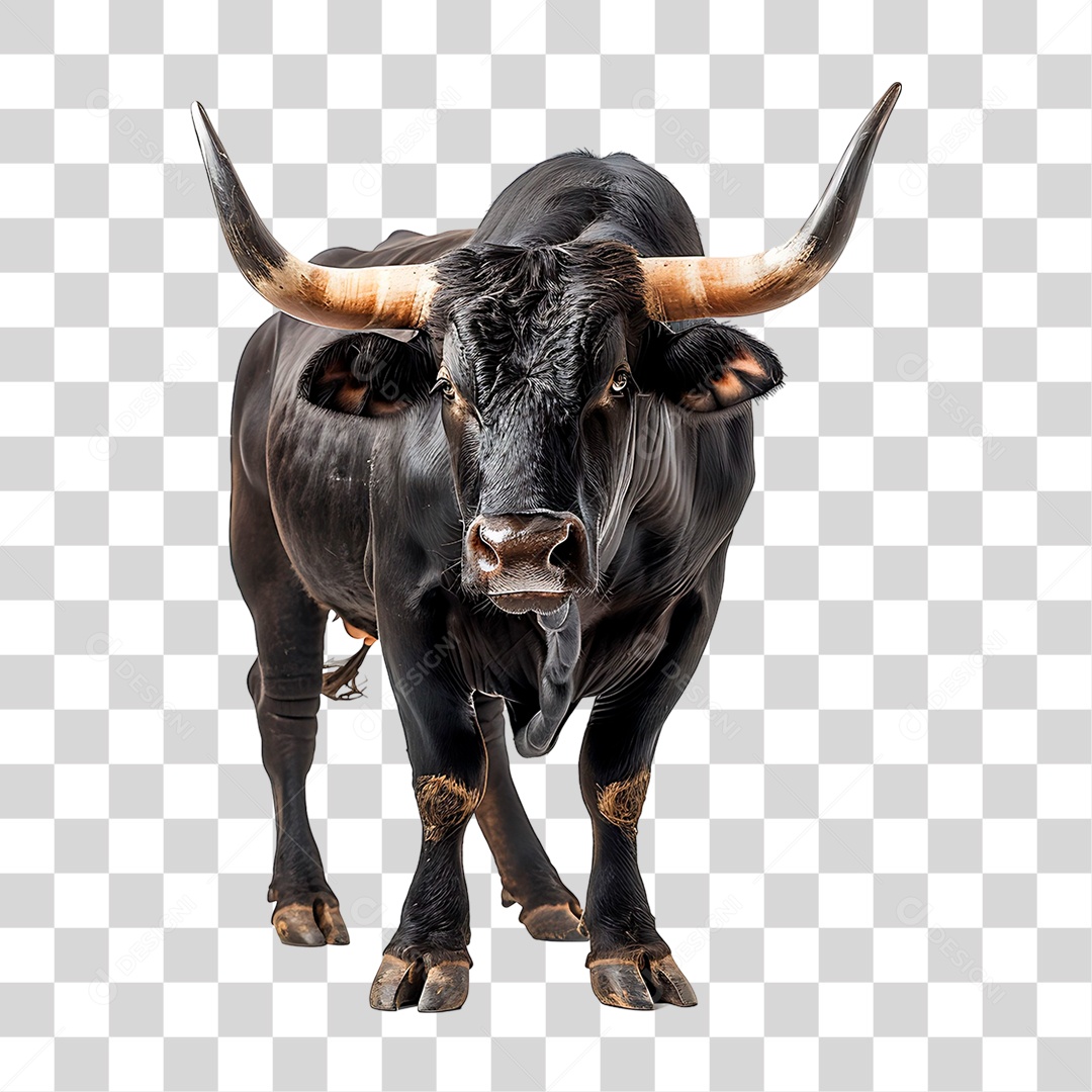 Touro Chifrudo PNG Transparente