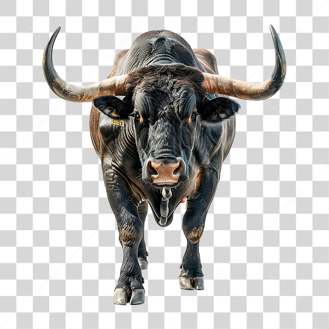 Touro Chifrudo PNG Transparente