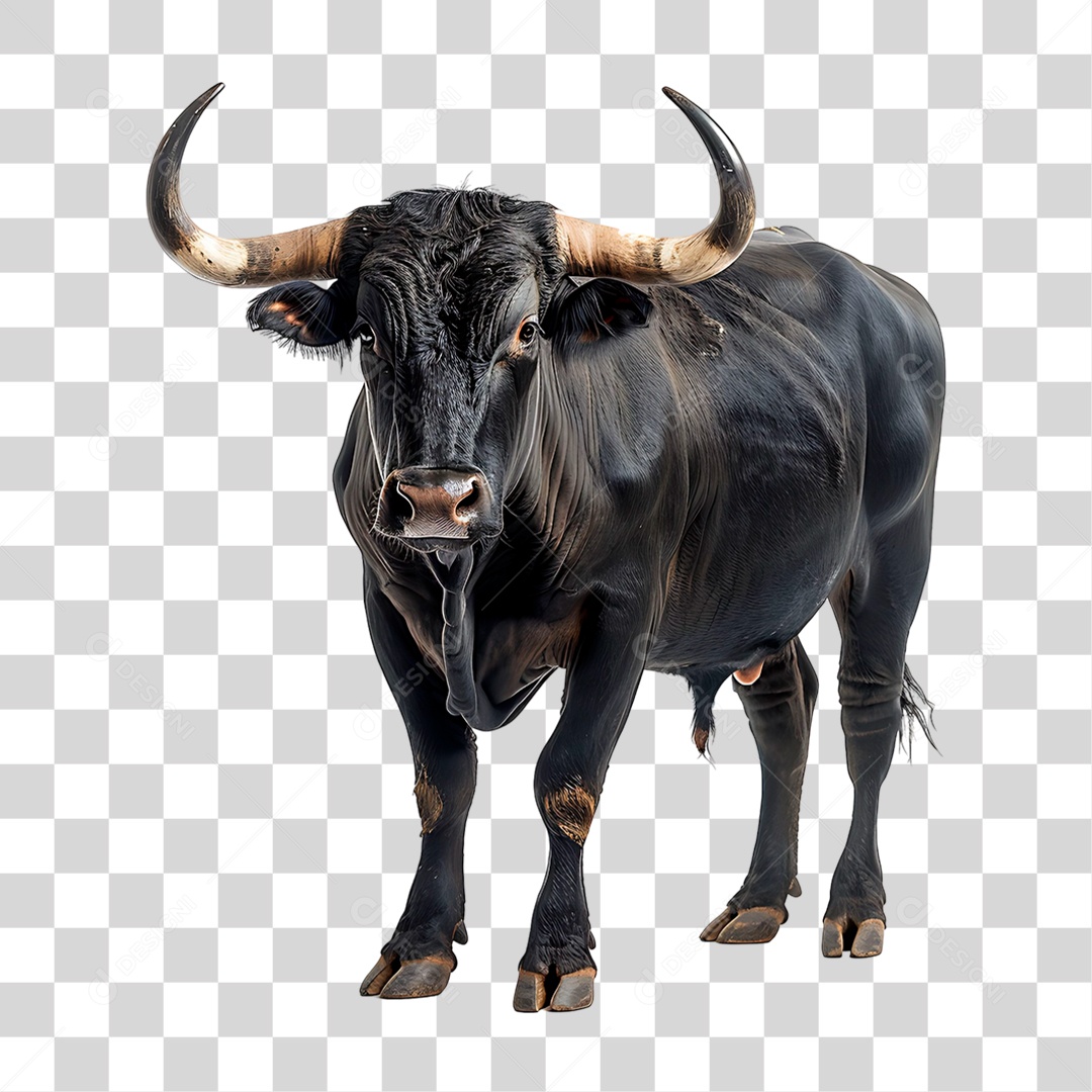 Touro Chifrudo PNG Transparente