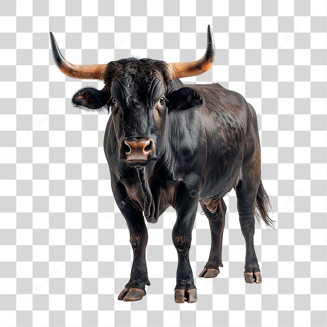 Touro Chifrudo PNG Transparente
