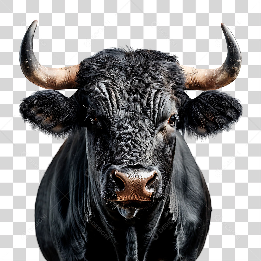 Touro Chifrudo PNG Transparente