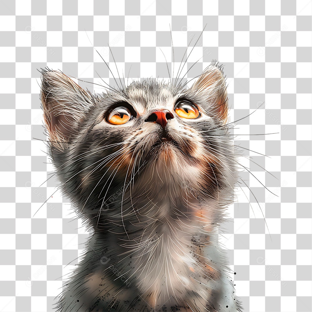 Gato Brincando PNG Transparente