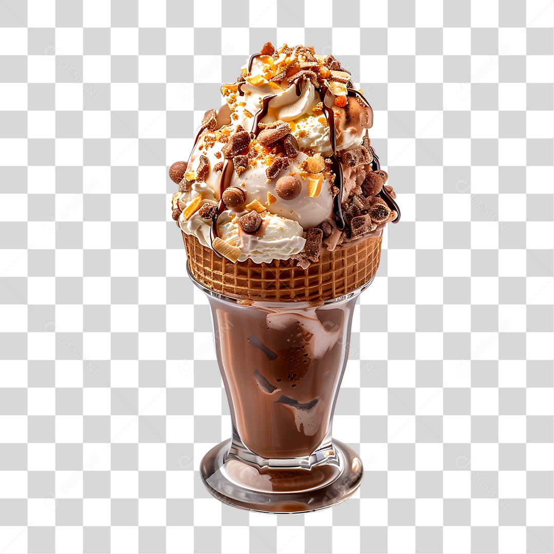 Copo de Sorvete PNG Transparente