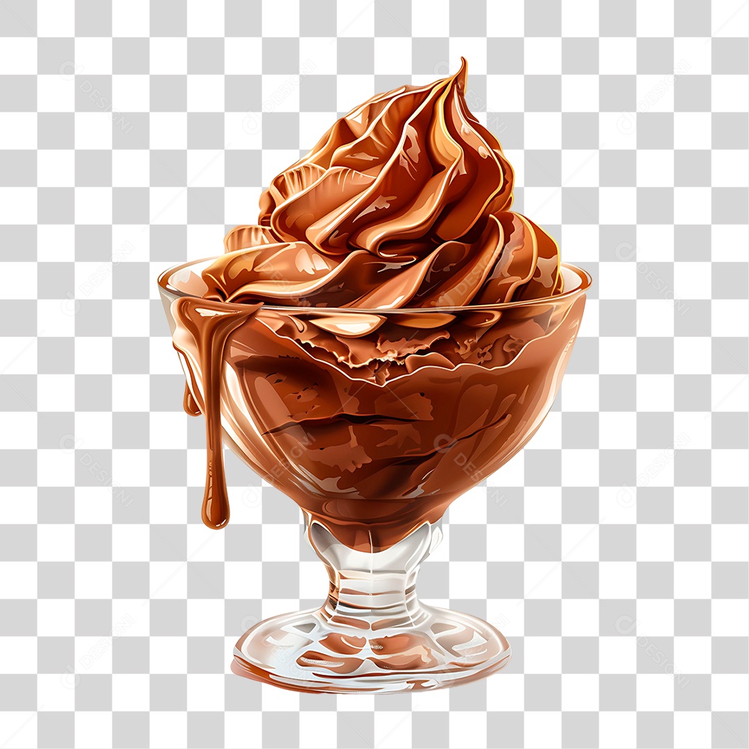 Copo de Sorvete PNG Transparente