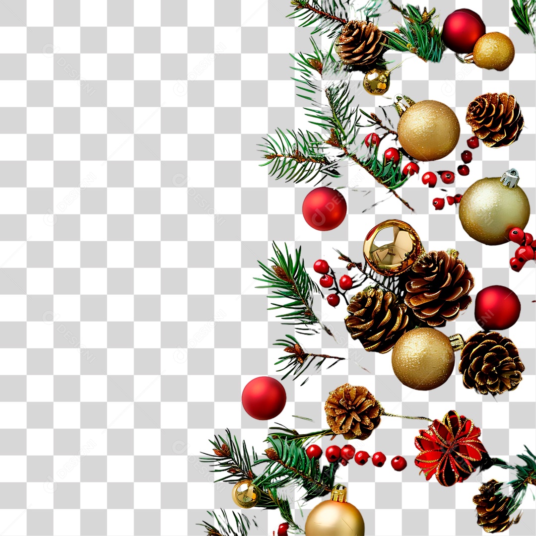 Enfeite de Árvore Natalina PNG Transparente