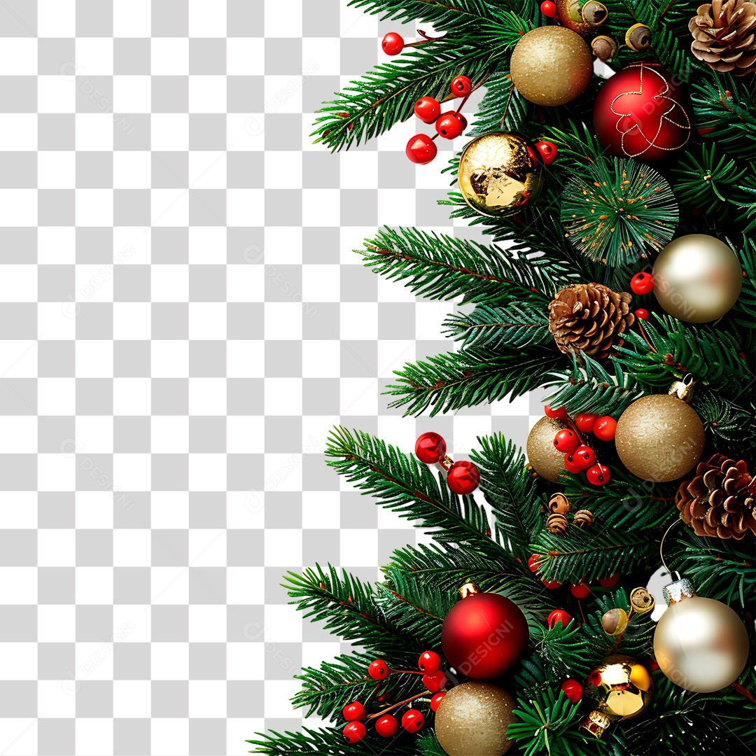 Enfeite de Árvore Natalina PNG Transparente