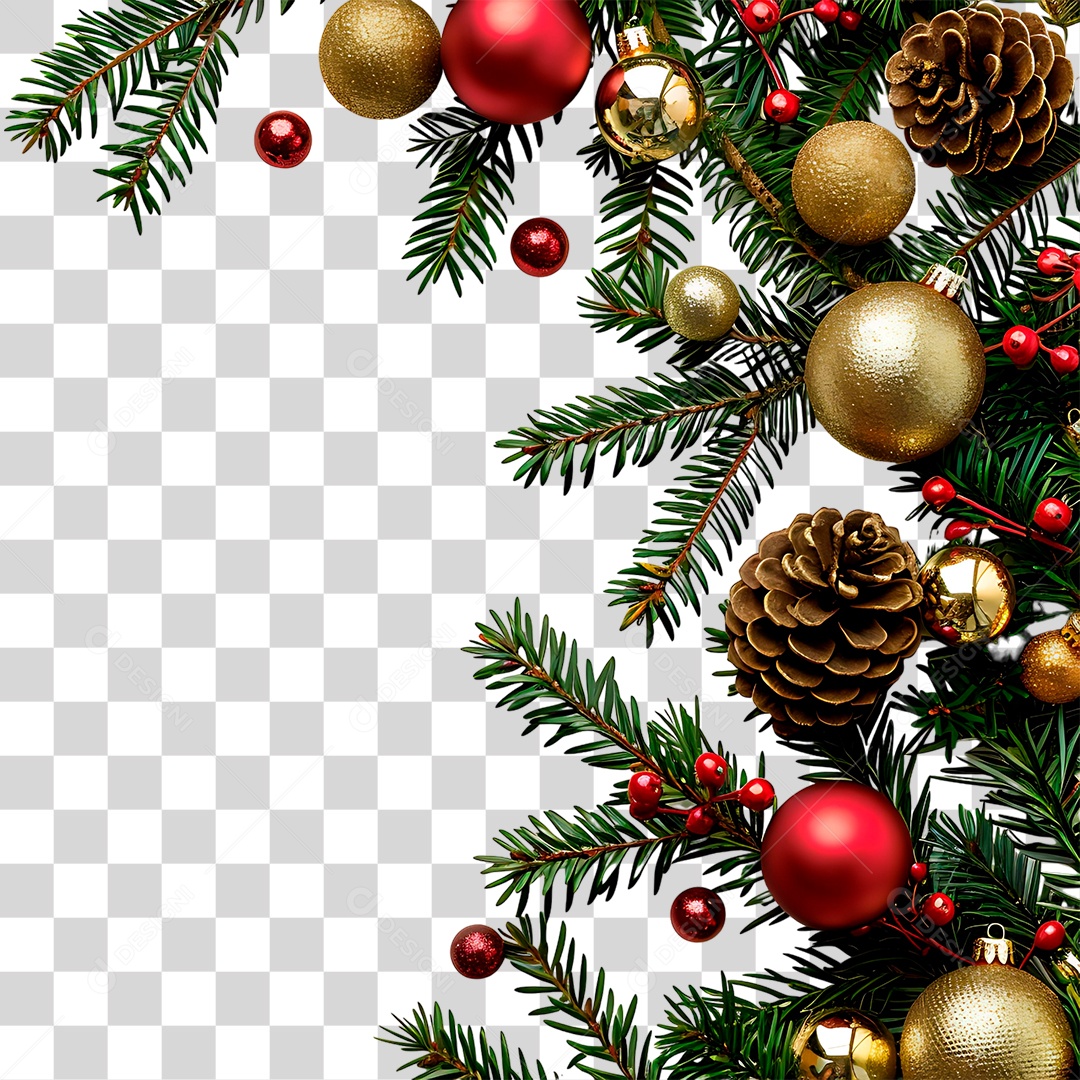 Enfeite de Árvore Natalina PNG Transparente