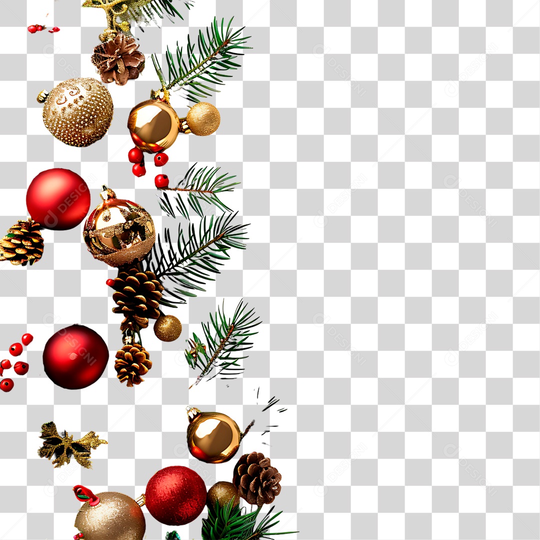 Enfeite de Árvore Natalina PNG Transparente