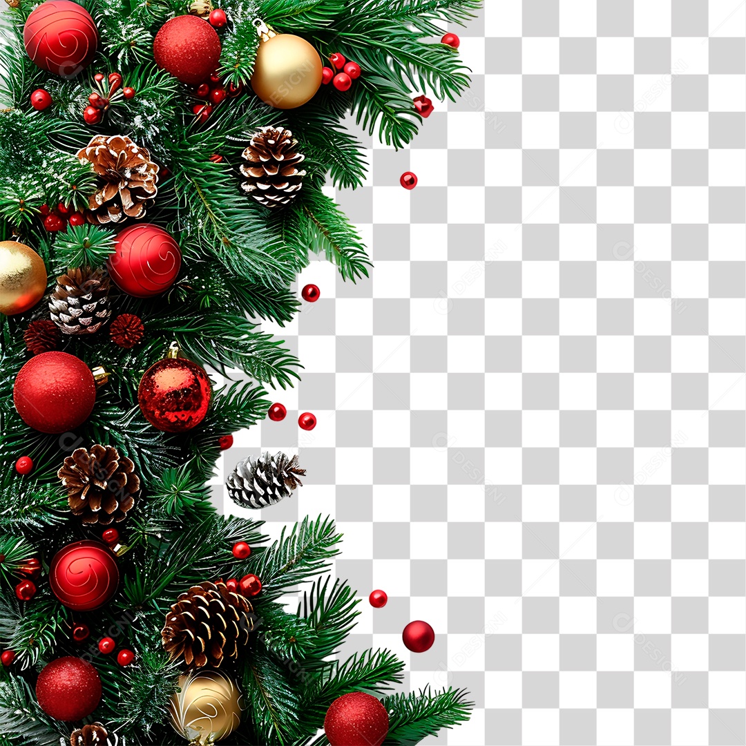Enfeite de Árvore Natalina PNG Transparente