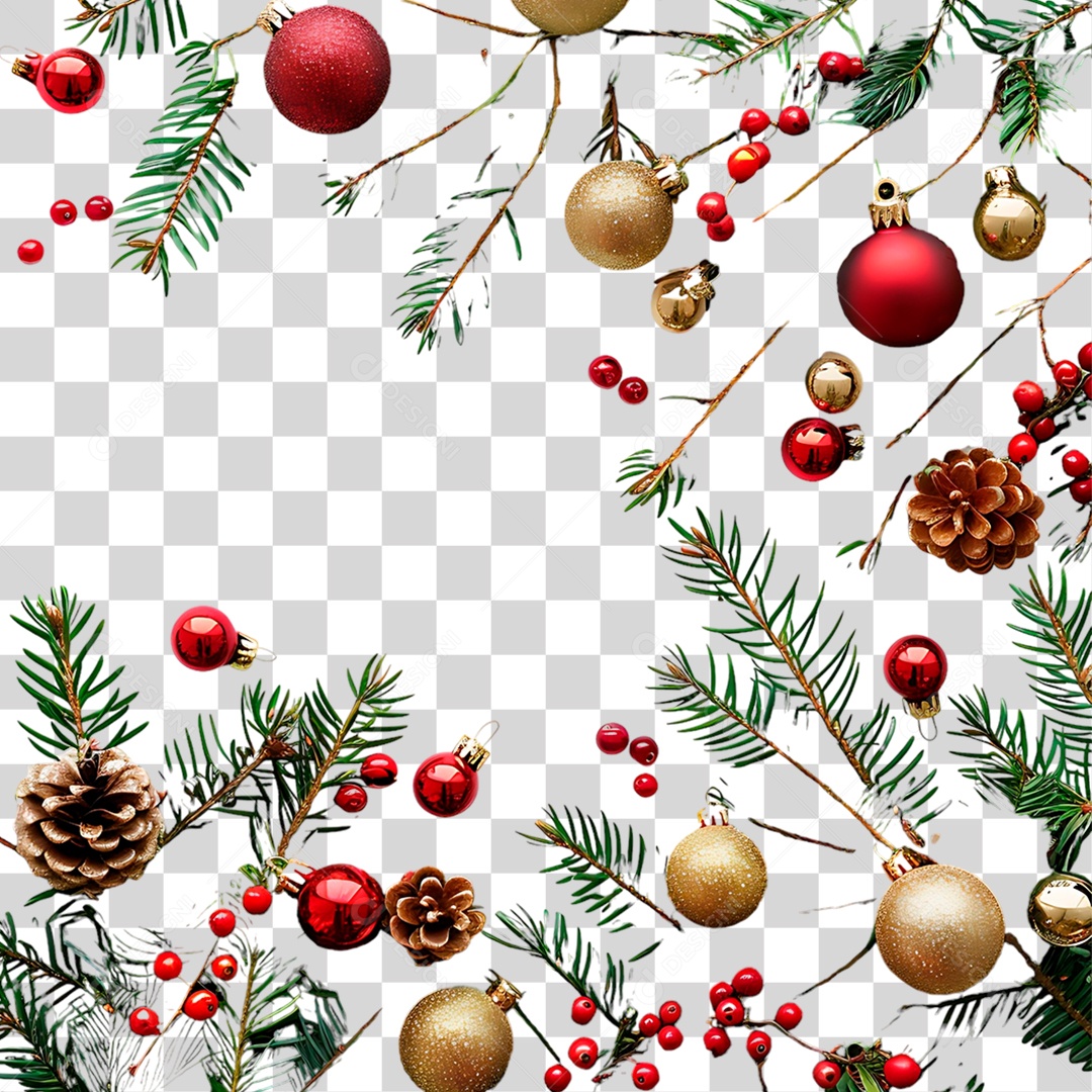 Enfeite de Árvore Natalina PNG Transparente