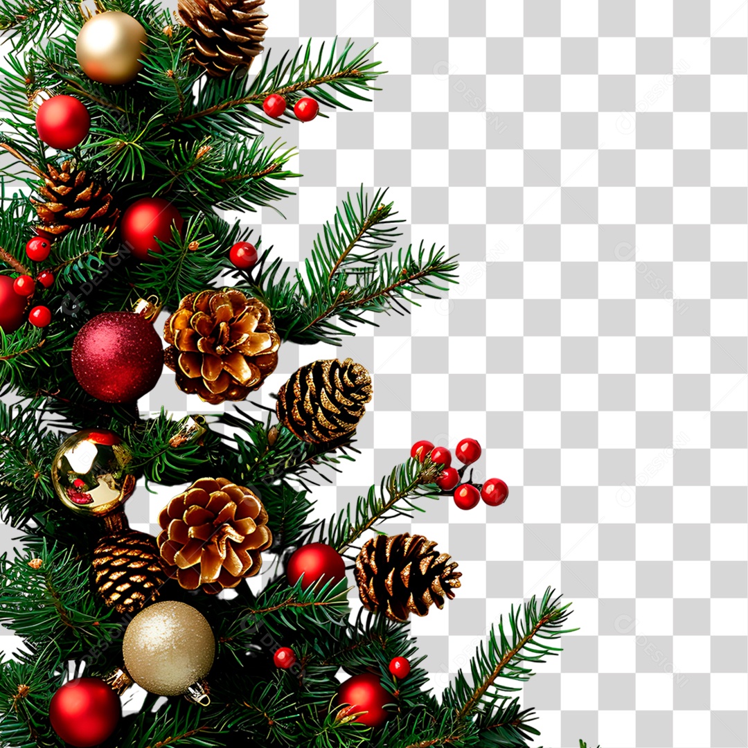 Enfeite de Árvore Natalina PNG Transparente