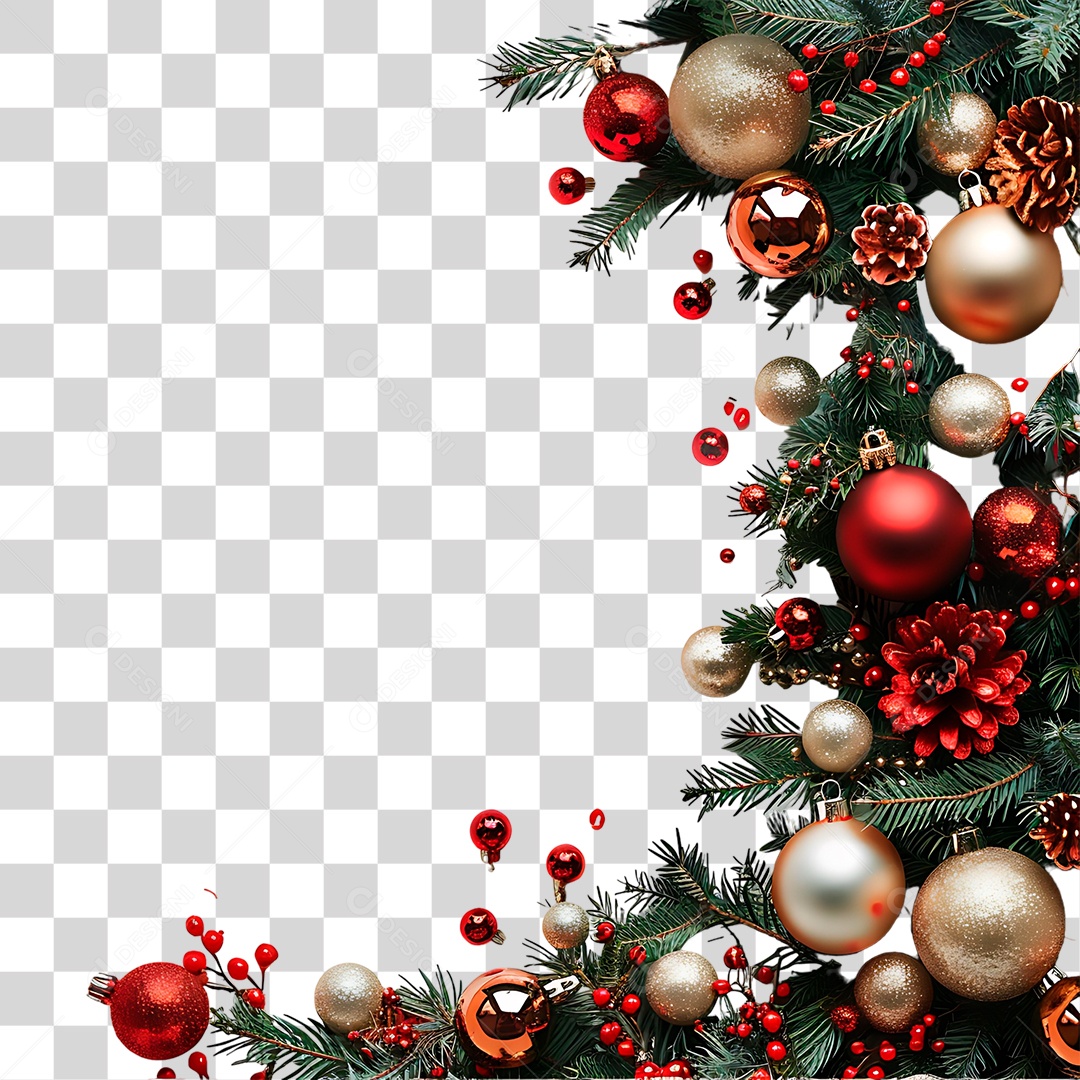 Enfeite de Árvore Natalina PNG Transparente