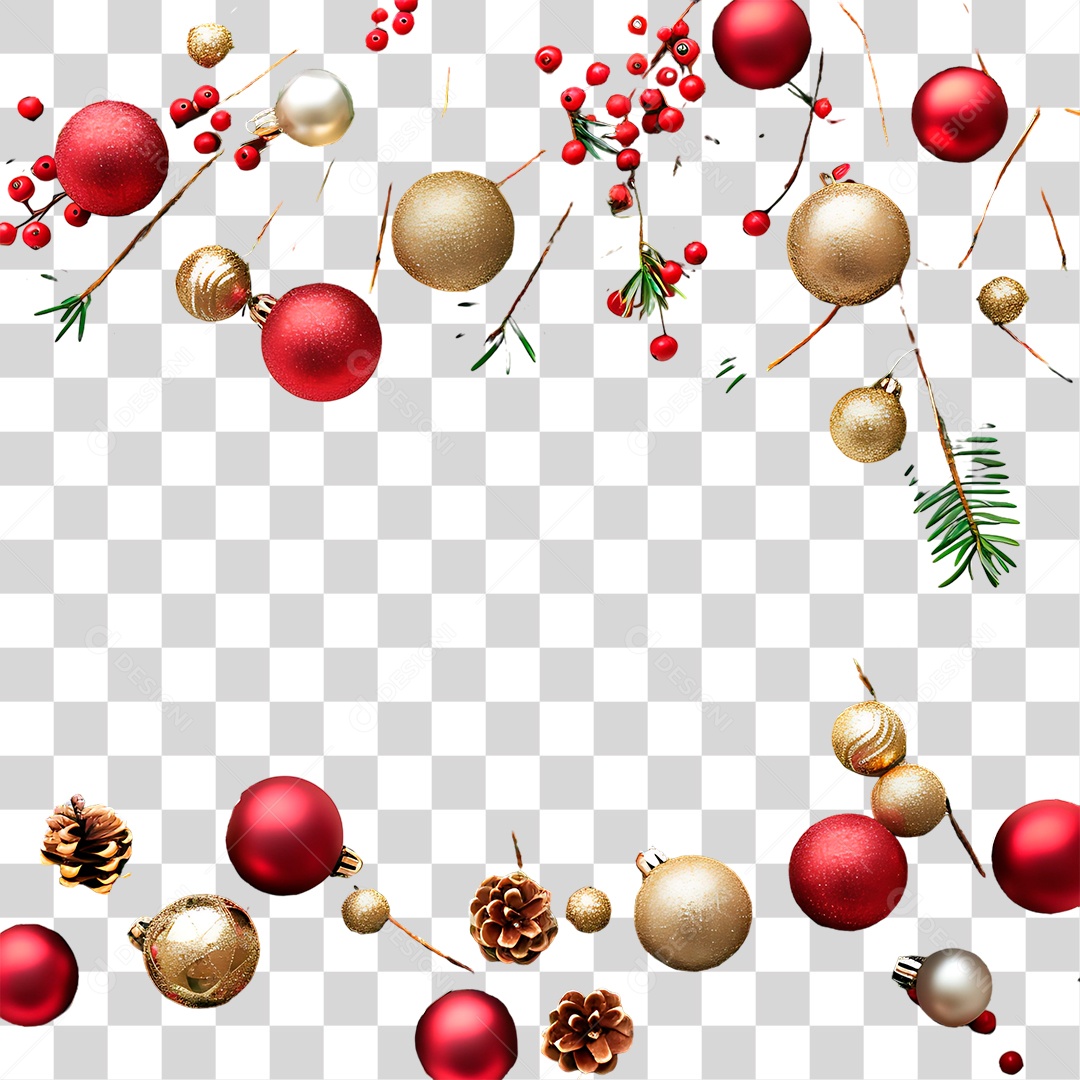 Enfeite de Árvore Natalina PNG Transparente