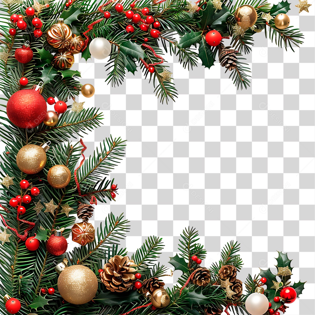 Enfeite de Árvore Natalina PNG Transparente