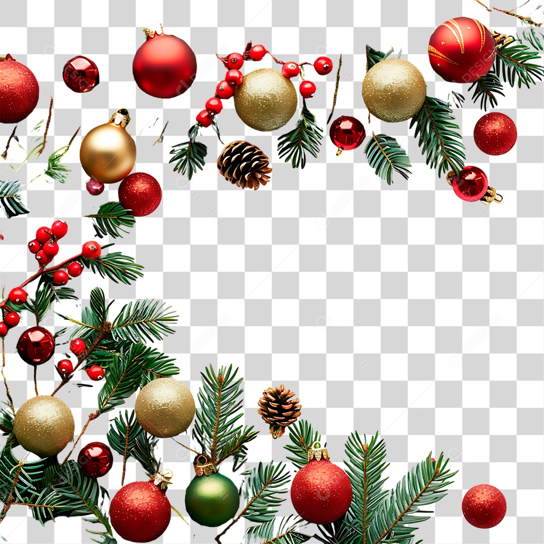 Enfeite de Árvore Natalina PNG Transparente