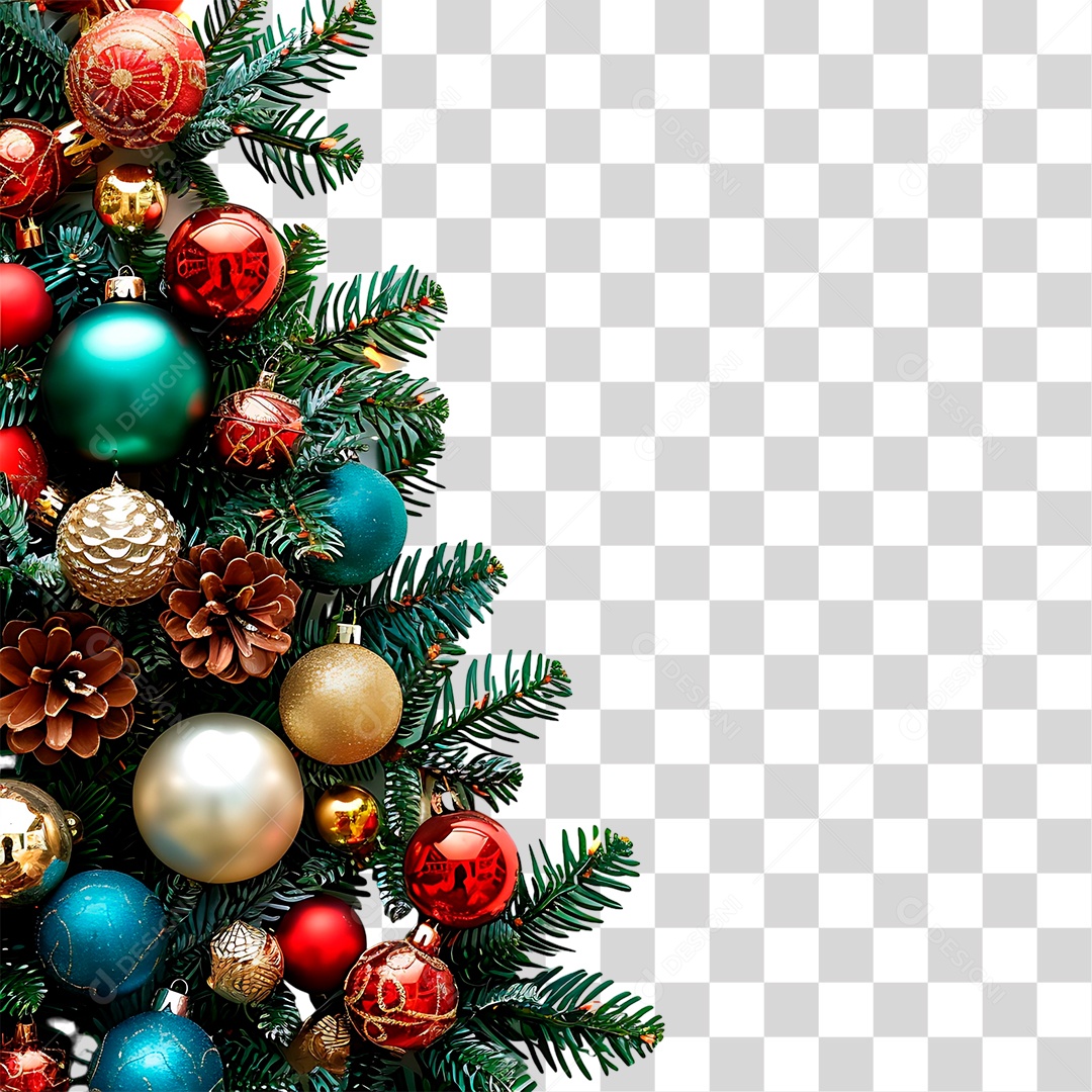 Enfeite de Árvore Natalina PNG Transparente