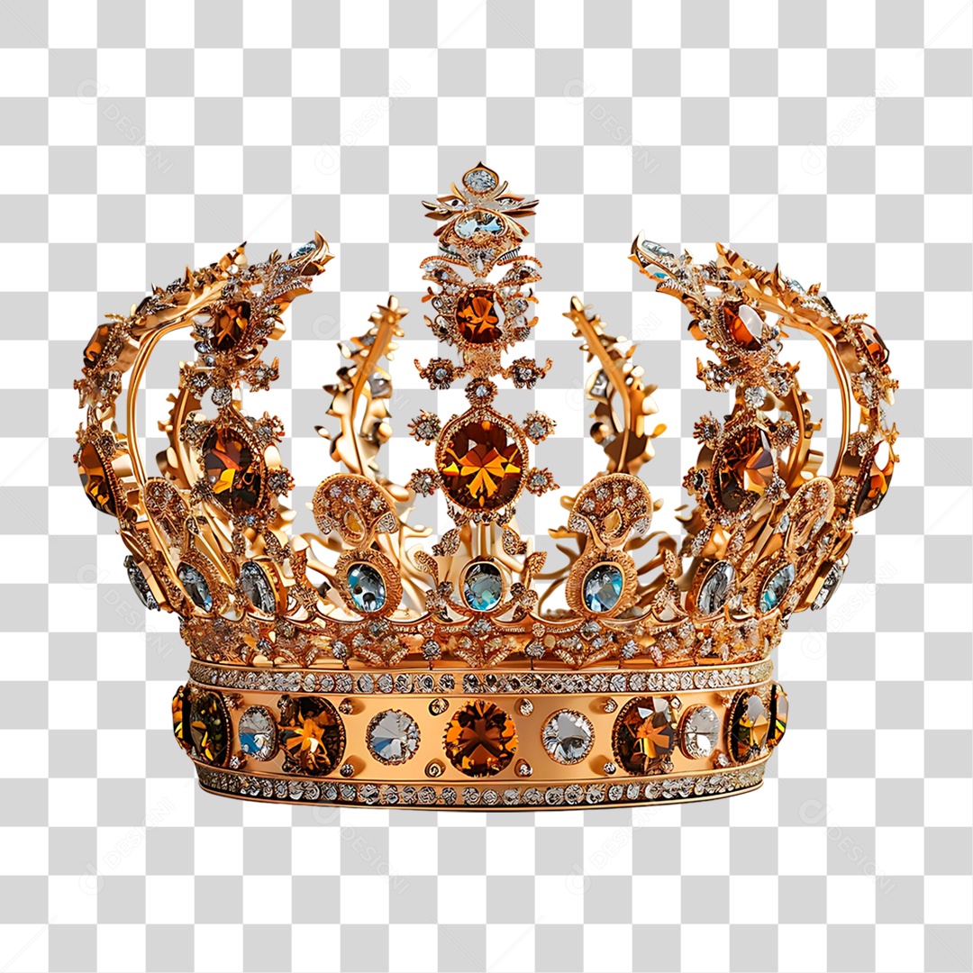 Coroa Dourada PNG Transparente
