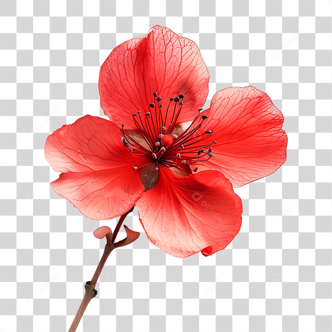 Flor de Hibisco PNG Transparente