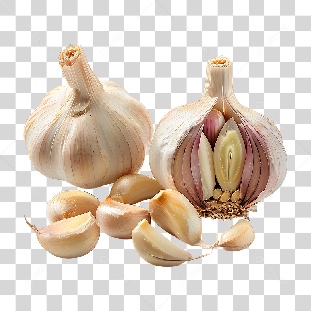 Cabeça de Alho PNG Transparente