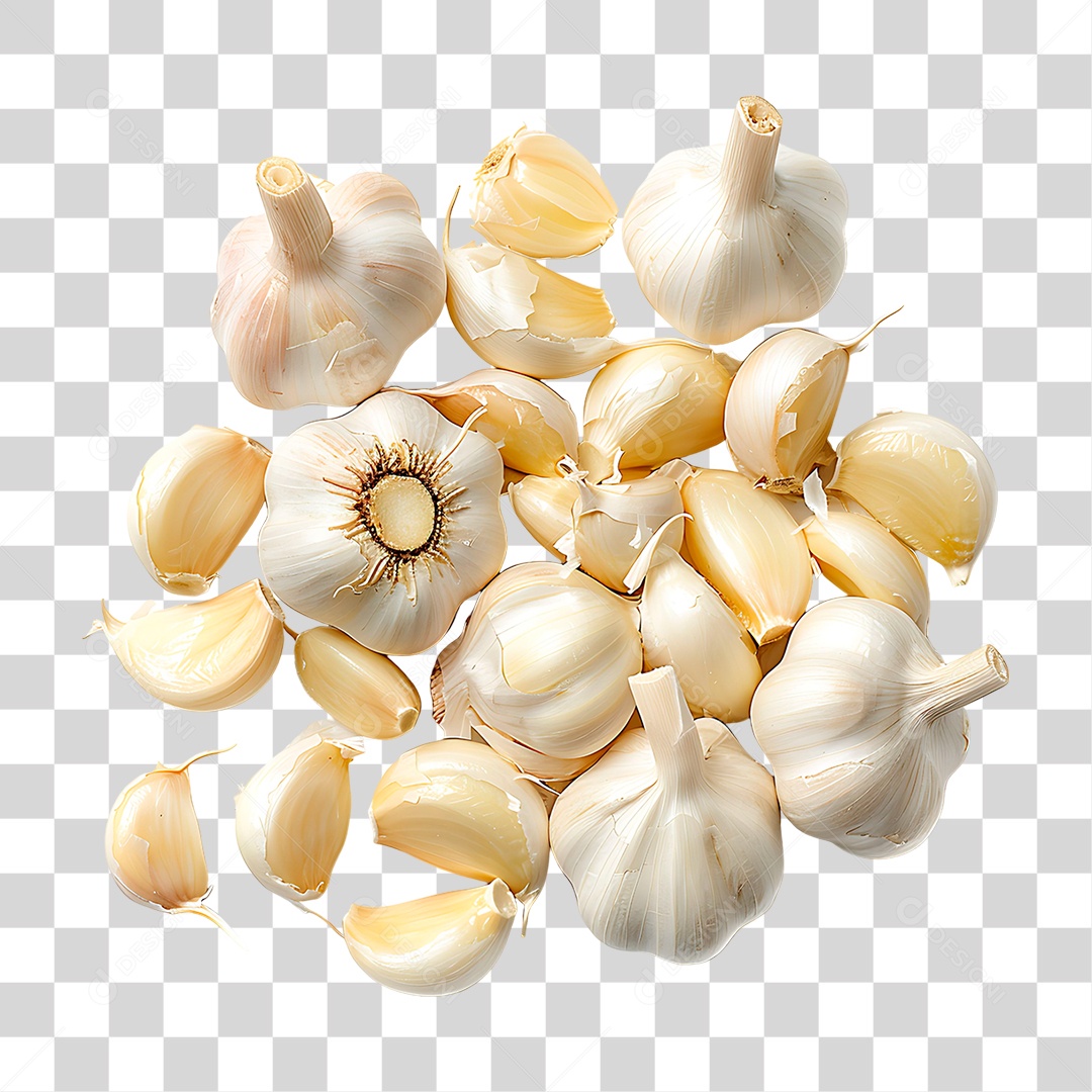Cabeças de Alho PNG Transparente