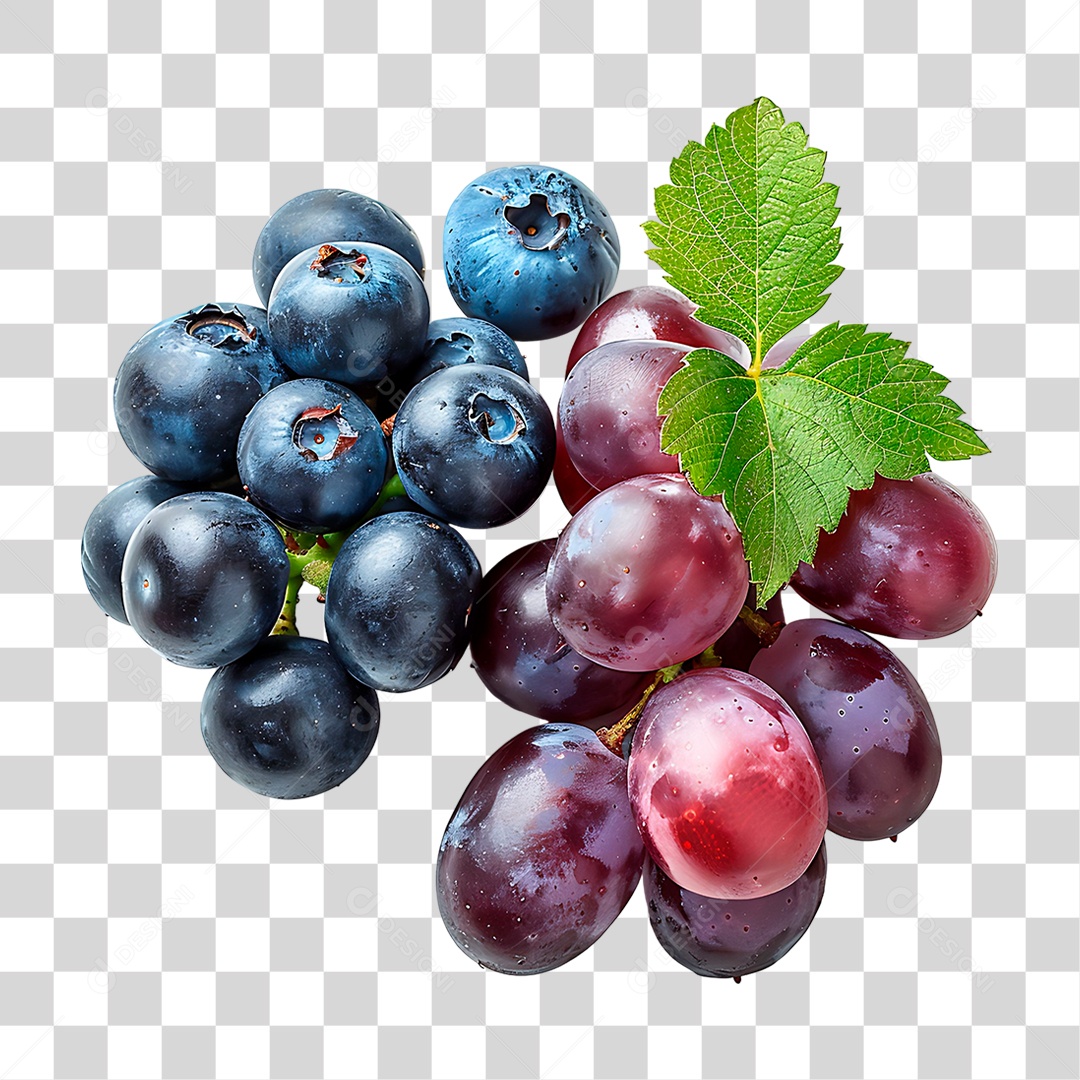 Frutas Mirtilos PNG Transparente