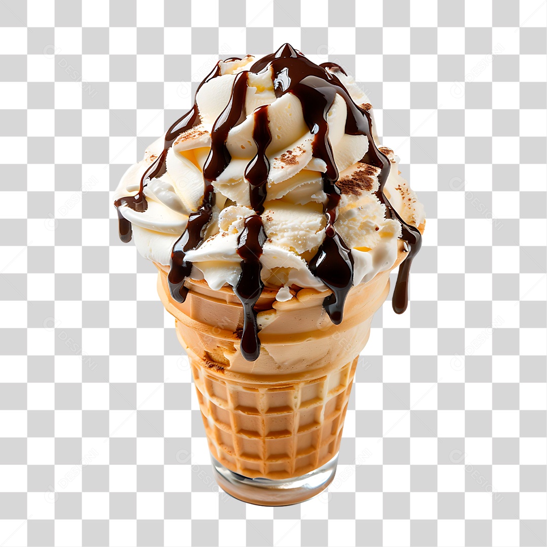 Sorvete de Casquinha PNG Transparente