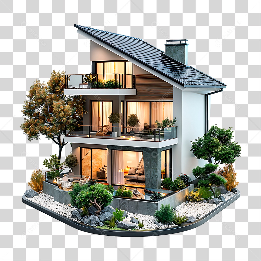 Casa Luxuosa PNG Transparente