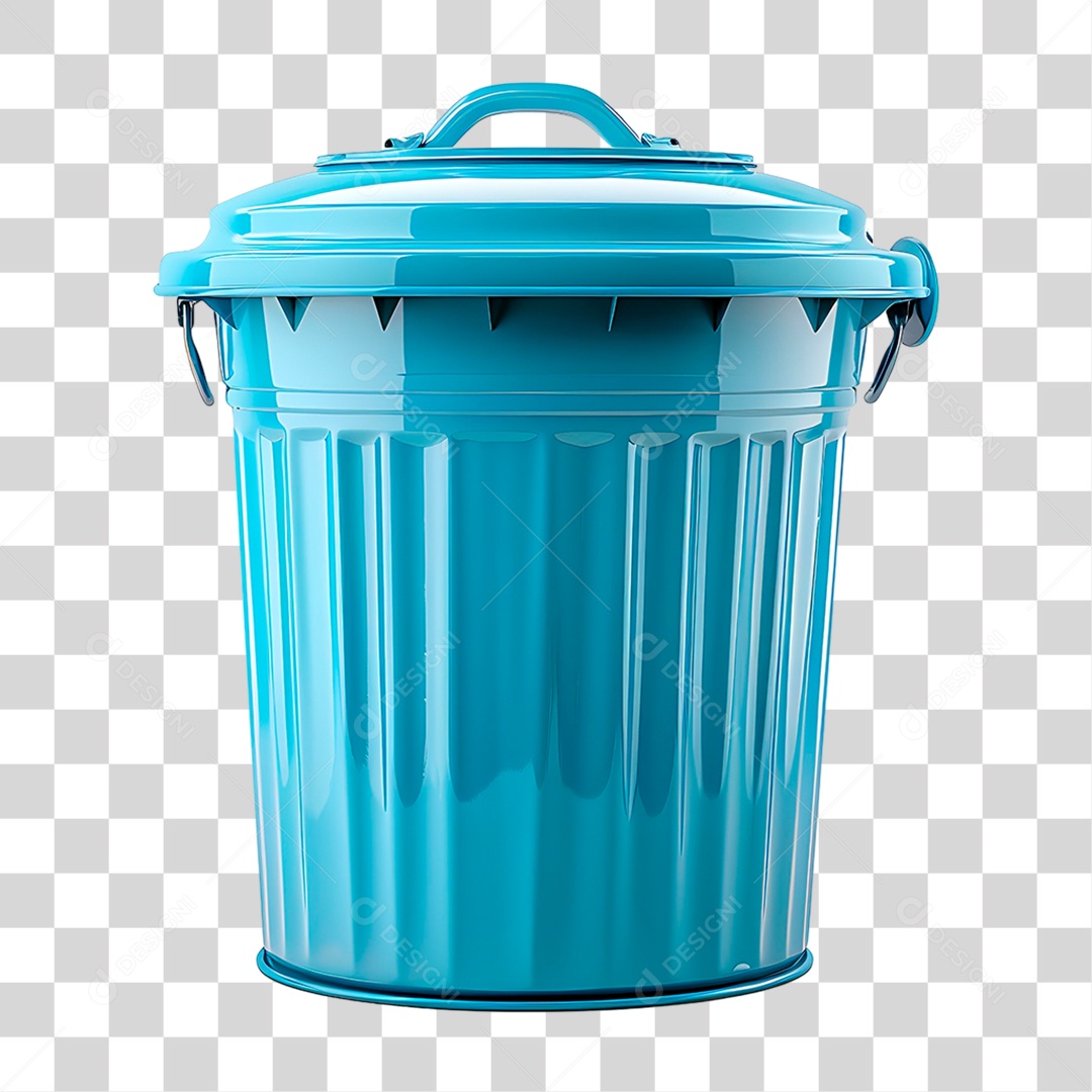 Lixeira Azul PNG Transparente