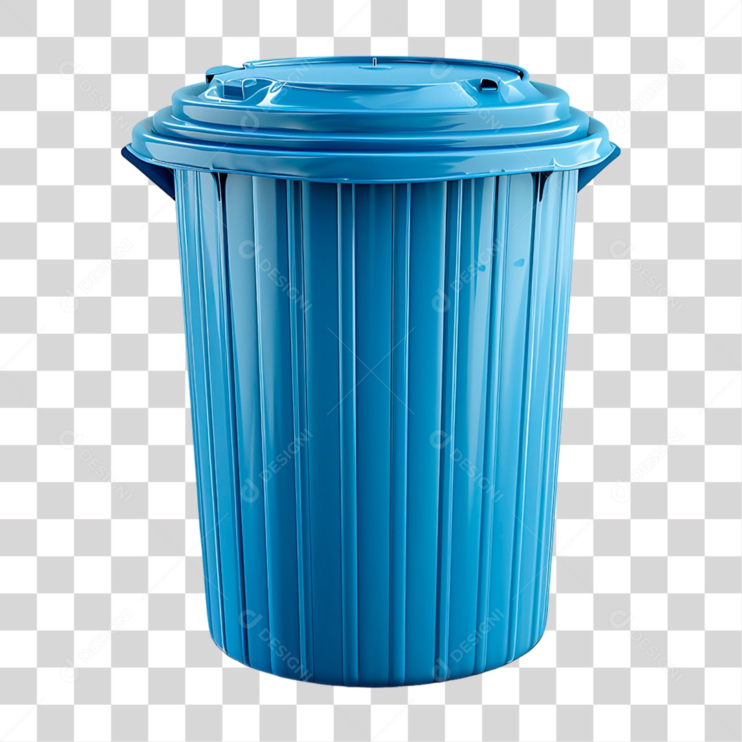 Lixeira Azul PNG Transparente