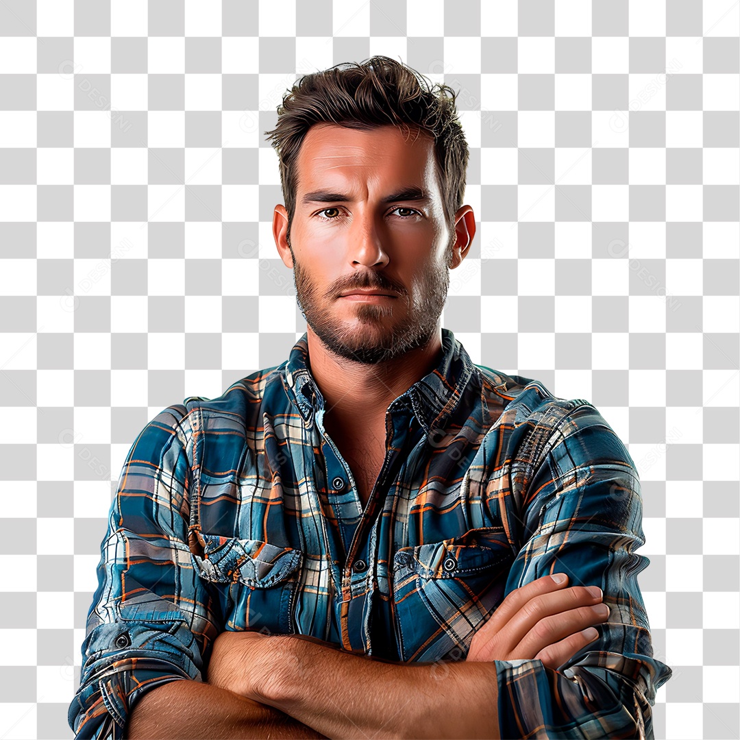 Homem Sério PNG Transparente