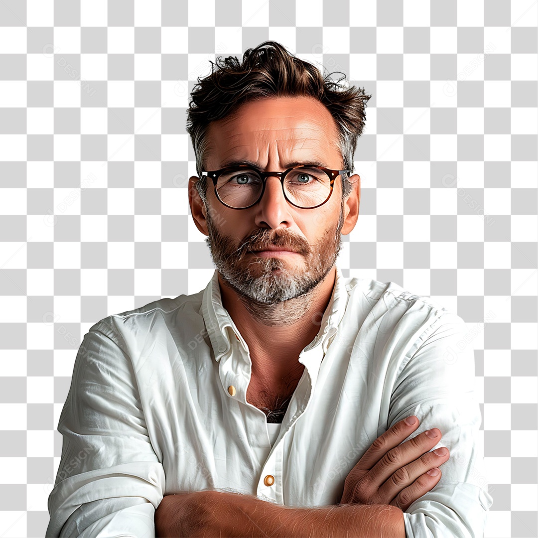 Homem Sério PNG Transparente