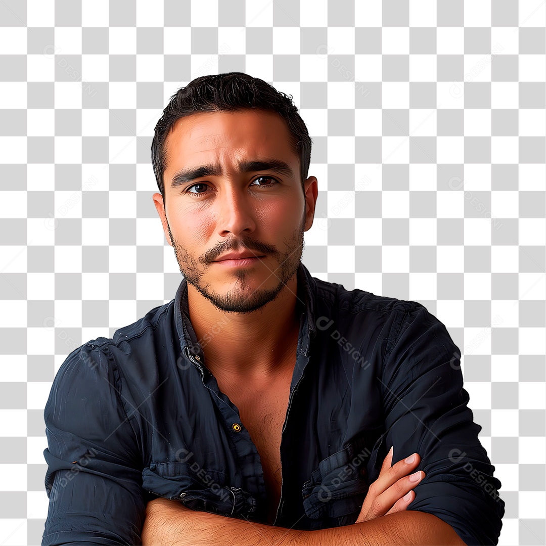 Homem Sério PNG Transparente